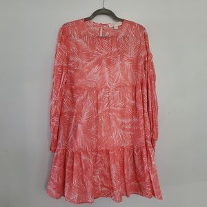 MICHAEL Michael Kors Palm Print Babydoll Dress